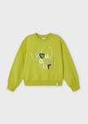 Mayoral Kız Çocuk Yeşil İşlemeli Sweatshirt 04479 