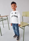 Mayoral Krem Erkek Çocuk Çift Kollu Sweatshirt 4075