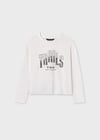 Mayoral Krem Erkek Çocuk Uzun Kollu T-shirt 7007