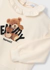Mayoral Krem Kız Çocuk Fırfırlı Yaka Sweatshirt 4430