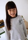Mayoral Lacivert Çizgili Kız Çocuk Uzun Kollu T-shirt 4013
