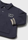 Mayoral Lacivert  Erkek Bebek İşlemeli Sweatshirt 2415
