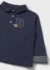 Mayoral Lacivert Erkek Bebek Polo Yaka Uzun Kollu Tişört 2101