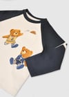 Mayoral Lacivert Erkek Bebek Uzun Kollu Baskılı T-shirt 2059