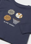 Mayoral Lacivert Erkek Bebek Uzun Kollu Baskılı T-shirt 2060