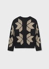 Mayoral Siyah Kız Çocuk Desenli Hırka 7318