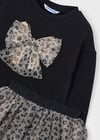Mayoral Siyah Kız Çocuk Sweatshirt ve Tül Etek Takım 4936