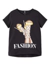 Name ıt Kız Çocuk Siyah T-shirt