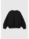 United Colors Of Benetton Kız Çocuk Siyah Önü Pullu Baskı Detaylı Bisiklet Yaka Sweatshirt