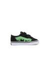 Vans Old Skool V Cırtlı Siyah Erkek Çocuk Spor Ayakkabı
