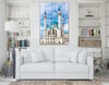 Tempered Glass Wall Art with Mosque Visual