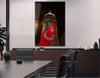 GALATA KULESİ VE TÜRK BAYRAĞI GÖRSELLİ CAM TABLO