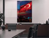TÜRK BAYRAĞI GÖRSELLİ CAM TABLO