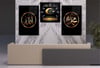 ALLAH C.C VE PEYGAMBER EFENDİMİZİN İSMİ YAZILI CAM TABLO CAM SAAT SETİ 