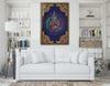 Glass Wall Art with Calligraphy of Ayat al-Kursi