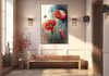 Dikey Sanat Temalı Cam Tablo 320