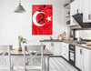 TÜRK BAYRAĞI VE MUSATAFA KEMAL ATATÜRK GÖRSELLİ CAM TABLO