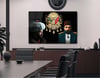 F.SULTAN MEHMET HAN VE ABDULHAMİD HAN OSMANLI DEVLET ARMALI CAM TABLO