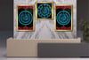 FELAK NAS VE İHLAS SURELERİ YAZILI CAM TABLO Tempered Glass Wall Clock SETİ