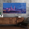 Yatay Saatli Yandan Sanat ve Doğa Temalı Cam Tablo 135