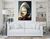 Dikey Sanat Temalı Cam Tablo 311