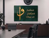 Alif and Vav, Be Patient, Give Thanks, Pray Tempered Glass Wall Art