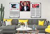 İSTİKLAL MARŞI GENÇLİĞE HİTABE MUSTAFA KEMAL ATATÜRK GÖRSELLİ CAM TABLO CAM SAAT SETİ 