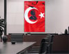 TÜRK BAYRAĞI VE F.SULTAN MEHMET HAN GÖRSELLİ CAM TABLO