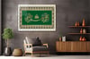 Bismillah Sharif- In the name of Allah, the Most Gracious, the Most Merciful- Tempered Glasss Wall Arts