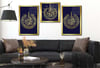 FELAK NAS SURELERİ YAZILI CAM TABLO Tempered Glass Wall Clock SETİ