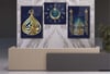KELİME-İ TEVHİT YAZILI AY YILDIZ BESMELİYİ ŞERİF YAZILI CAMİİ GÖRSELLİ CAM TABLO SAAT SETİ 