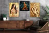 SANAT TEMALI CAM TABLO SAAT SETİ 
