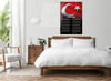 Turkish National Anthem Tempered Glass Wall Art 