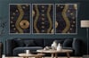 Alüminyum Çerçeveli Sanat Temalı 3'lü Set MDF Tablo 0050