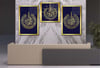 FELAK NAS SURELERİ YAZILI CAM TABLO Tempered Glass Wall Clock SETİ
