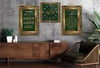 NAZAR AYETİ BEREKET DUASI YAZILI CAM TABLO CAM DUVAR SAATİ SETİ 