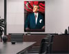 MUSTAFA KEMAL ATATÜRK ve TÜRK BAYRAĞI GÖRSELLİ  CAM TABLO