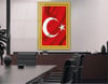 ÇERÇEVE GÖRSELLİ TÜRK BAYRAĞI CAM TABLO  