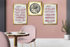 FELAK NAS BESMELE İ ŞERİF YAZILI CAM TABLO Tempered Glass Wall Clock SETİ