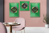 Allah (C.C) , Prophet Muhammad (PBUH) Inscription and Ottoman Tughra Glass Wall Clock Set