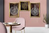 FELAK VE AYETEL KÜRSİ YAZILI CAM TABLO VE Tempered Glass Wall Clock SETİ 