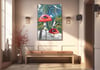 Dikey Sanat Temalı Cam Tablo 330
