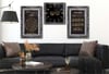 Nazar Verse and Blessing Prayer Tempered Glass Wall Art Set with Clock
