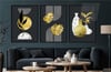Alüminyum Çerçeveli Sanat Temalı 3'lü Set MDF Tablo 0008