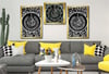 FELAK NAS VE İHLAS SURELERİ YAZILI CAM TABLO Tempered Glass Wall Clock SETİ