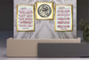 FELAK NAS BESMELE İ ŞERİF YAZILI CAM TABLO Tempered Glass Wall Clock SETİ