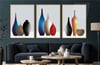 Alüminyum Çerçeveli Sanat Temalı 3'lü Set MDF Tablo 0047