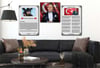 İSTİKLAL MARŞI GENÇLİĞE HİTABE MUSTAFA KEMAL ATATÜRK GÖRSELLİ CAM TABLO CAM SAAT SETİ 