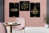 Tempered Glasss Wall Arts Religious-Themed Set with Clock