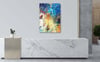 Kunst Thema auf bedrucktem Glas